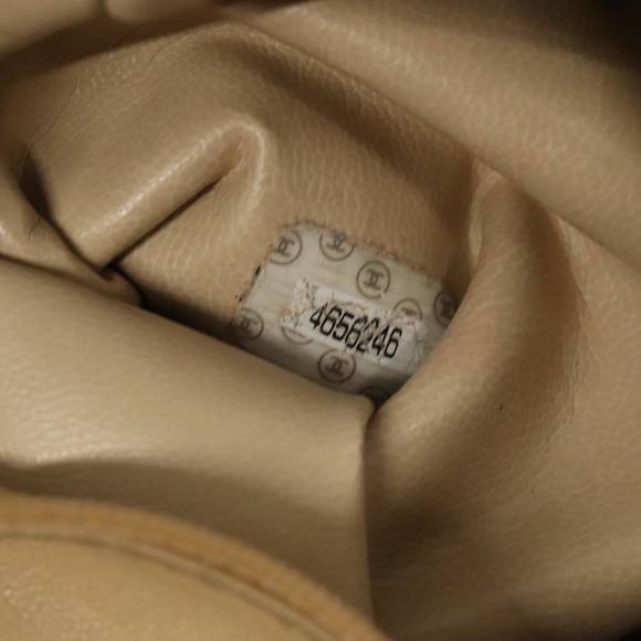 CHANEL COCO Mark Chain Tote Bag Straw Leather Beige Gold CC Auth yk14915 - Picture 12 of 16